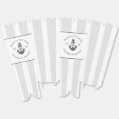 Ballotins Mariage nautique Ancre florale gris argenté (Déplié)