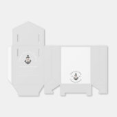 Ballotins Mariage nautique Ancre florale gris argenté (Déplié)