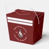 Ballotins Mariage nautique Ancre florale Maroon Bourgogne ro (Arrière)