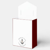 Ballotins Mariage nautique Ancre florale Maroon Bourgogne ro (Ouvert)