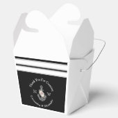 Ballotins Mariage nautique Ancre florale noir blanc (Ouvert)