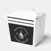 Ballotins Mariage nautique Ancre florale noir blanc (Arrière)