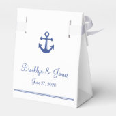 Ballotins Mariage Nautique Blanc Favoriser Les Boîtes Avec A (Arrière)