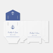 Ballotins Mariage Nautique Blanc Favoriser Les Boîtes Avec A (Déplié)