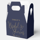 Ballotins Mariage Navy Blue et Or Calligraphie (Ouvert)