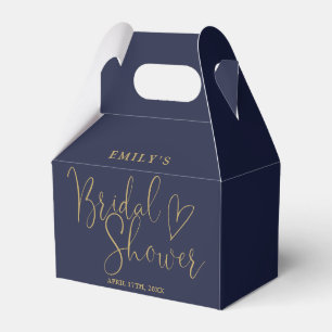 Ballotins Mariage Navy Blue et Or Calligraphie