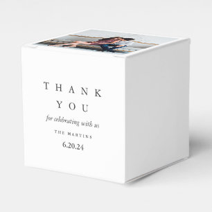 Ballotins Mariage noir blanc Merci photo personnalisé