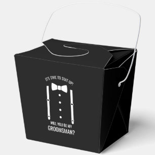 Ballotins Mariage noir Bow Cravate Groomsman Proposition