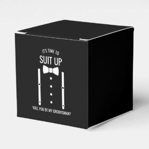 Ballotins Mariage noir Bow Cravate Groomsman Proposition