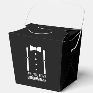 Ballotins Mariage noir Bow Cravate Groomsman Proposition