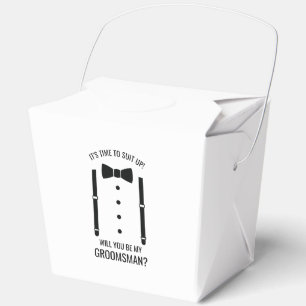 Ballotins Mariage noir Bow Cravate Groomsman Proposition