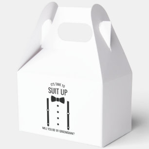 Ballotins Mariage noir Bow Cravate Groomsman Proposition
