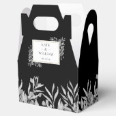 Ballotins Mariage noir et blanc avec feuillage doré (Ouvert)