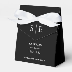 Ballotins Mariage noir et blanc Monogramme