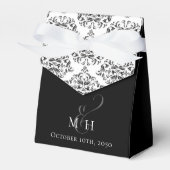 Ballotins Mariage noir et blanc Typographie classique (Verso)