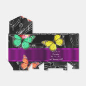 Ballotins Mariage noir et violet (Déplié)