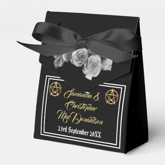 Ballotins Mariage noir pentacle Wiccan (Verso)