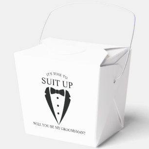 Ballotins Mariage noir Tuxedo Suit Groomsman Proposition