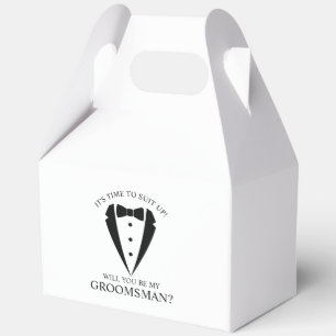 Ballotins Mariage noir Tuxedo Suit Groomsman Proposition