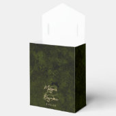 Ballotins Mariage Olive Verte Agate Or Écriture Script (Ouvert)