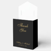 Ballotins Mariage Or Faux Luxe Monogramme Noir dans Blason (Ouvert)