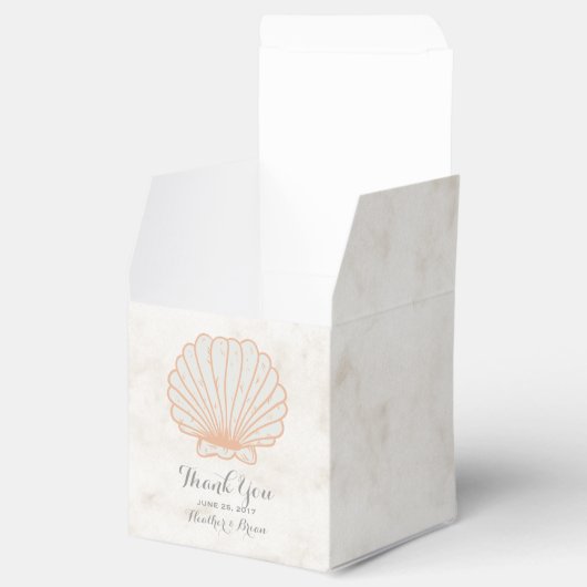 Ballotins Mariage Orange Rustique Seashell (Ouvert)