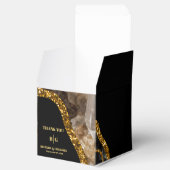 Ballotins Mariage Pailleté Géode d'Agate Noir et Or (Ouvert)