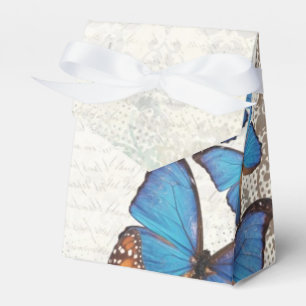 Ballotins mariage papillon bleu vintage