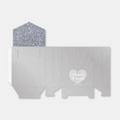 Ballotins Mariage Parties scintillant argent personnalisé (Déplié)