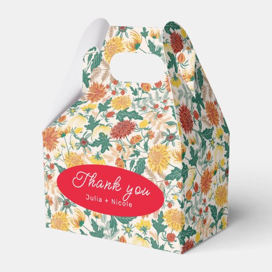 Ballotins Mariage Pastel Orange Yellow Spring Dahlia Fleurs (Verso)