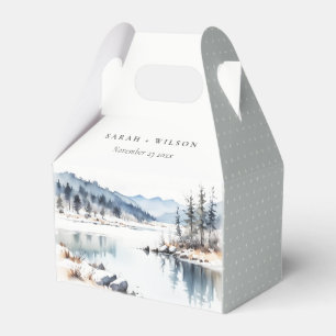 Ballotins Mariage paysager du lac de la neige d'hiver