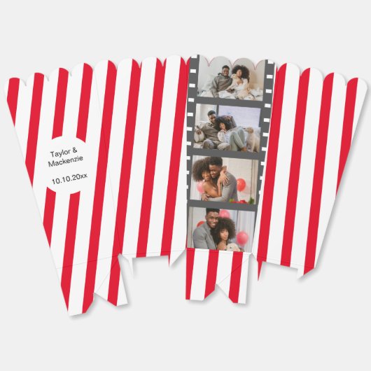 Ballotins Mariage personnalisé découpé par bande vidéo (Déplié)