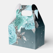 Ballotins Mariage Personnalisé Fleurs Bleu Poussiéreux (Arrière)