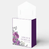 Ballotins Mariage personnalisé floral pourpre (Ouvert)