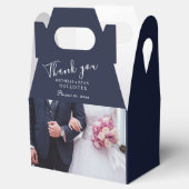 Ballotins Mariage Photo Merci bleu Personnalisable (Ouvert)
