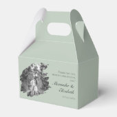 Ballotins Mariage photo moderne Brushstroke | Vert sage (Verso)