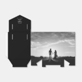 Ballotins Mariage photo moderne en noir et blanc (Déplié)