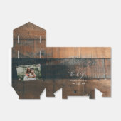 Ballotins Mariage photo rustique en bois (Déplié)