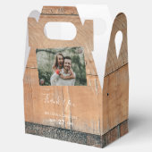 Ballotins Mariage photo rustique en bois (Ouvert)