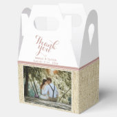 Ballotins Mariage photo rustique Merci (Ouvert)