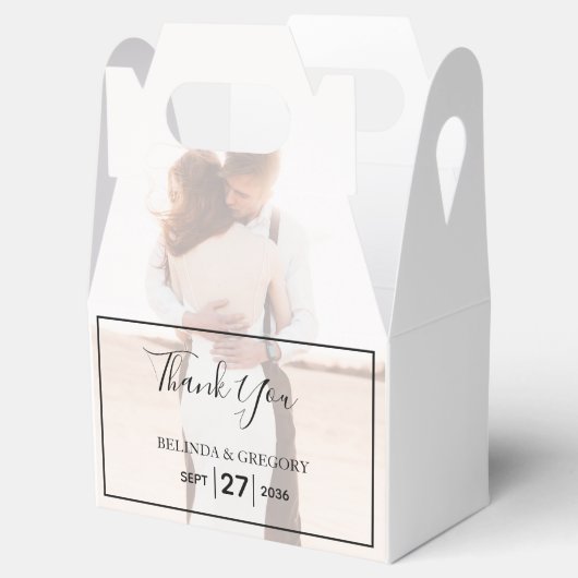 Ballotins Mariage photo simple et élégant (Ouvert)