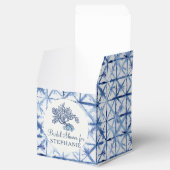 Ballotins Mariage Plage Coquillage Moderne Bleu et Blanc (Ouvert)