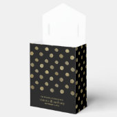 Ballotins Mariage Pois moderne Black & Gold (Ouvert)
