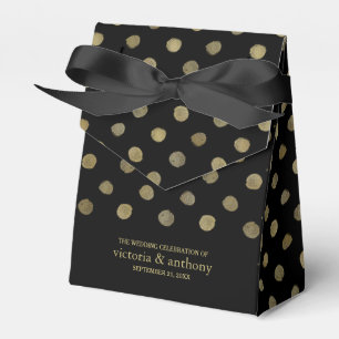 Ballotins Mariage Pois moderne Black & Gold