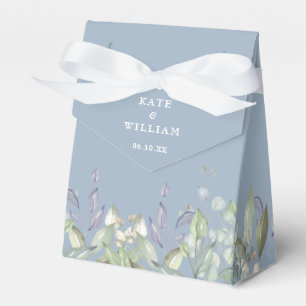 Ballotins Mariage Poussiéreux Bleu Floral de Verdure de Lila