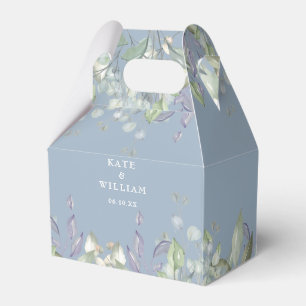Ballotins Mariage Poussiéreux Bleu Floral de Verdure de Lila