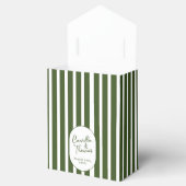 Ballotins Mariage rayé vert foncé (Ouvert)