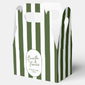 Ballotins Mariage rayé vert foncé (Ouvert)