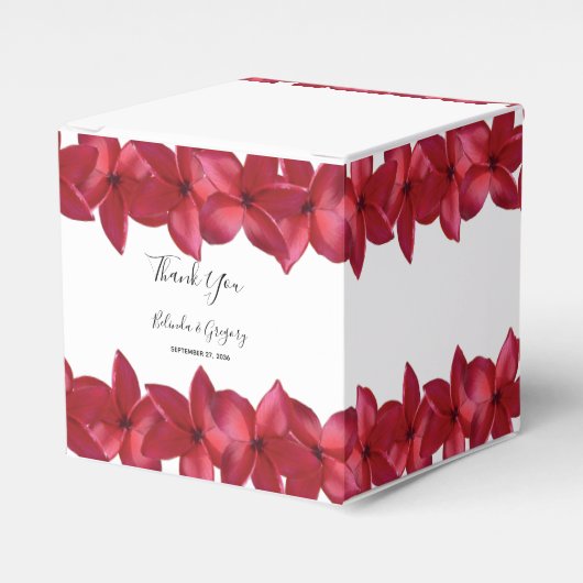 Ballotins Mariage Red Plumeria Frangipani (Verso)