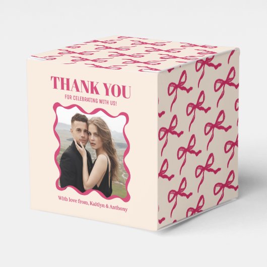 Ballotins Mariage rétro Coquette Bow (Verso)